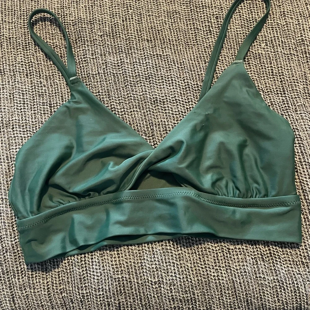 Aerie Forest Green Twist Bikini Top - Picture 3 of 4